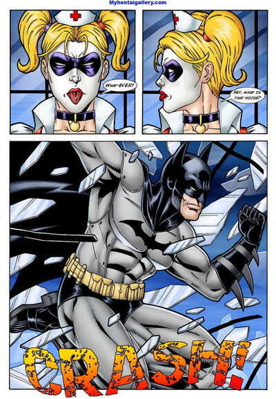 Batman And Nightwing Discipline Harley Qâ€¦