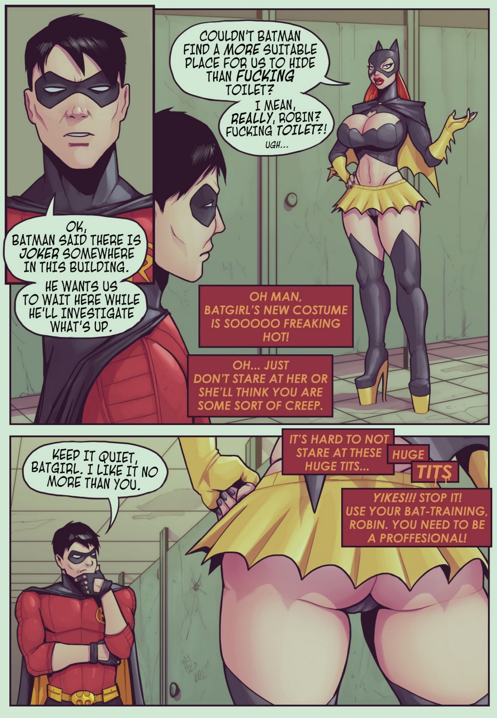 Ruined Gotham- Batgirl loves Robin - Hentai Comics