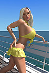 procace 3d Bionda Babe mostra Il suo enorme Tette sotto Bikini all'aperto parte 472