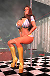busty 3d Babe auf ein stripper pol zeigt Big Natürliche Titten Teil 419