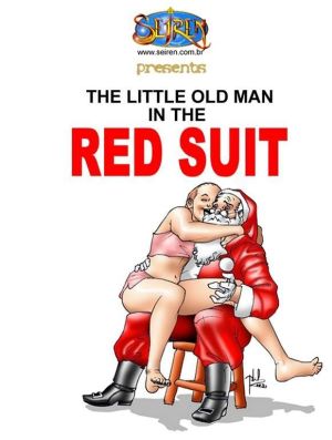 syreny mało stary człowiek w czerwony garnitur