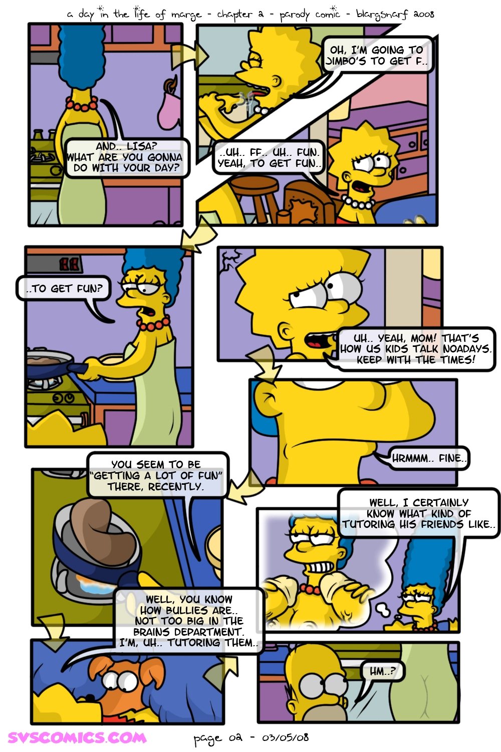 A dzień w Życie z Marge (the simpsons) część 2